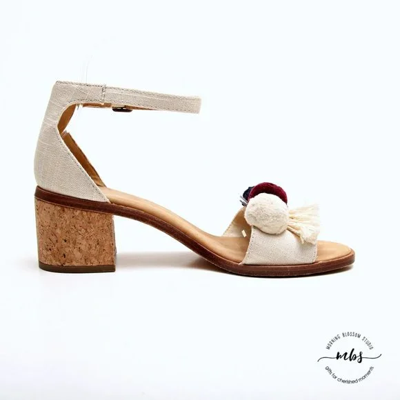 Soludos Capri Pom Pom Heel Sandals - Picture 9 of 14